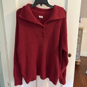 Aerie Deep Red Sweater